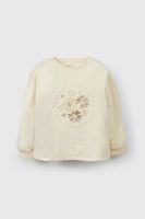 Polerón Crema Flores