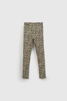 Pata Animal Print Beige Rib De Niña PAPU0477V26