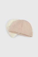 Pack 2 Gorros Tejidos con Forro Blanco y Beige