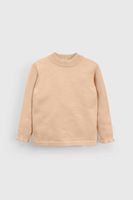 Sweater Cuello Alto liso Beige de niña Talla 3A al 12A 3672