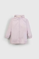 Chaqueta Morada Engomada con Forro de Jersey y Gorro para Niña