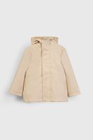 Chaqueta Beige Engomada con Forro y Gorro para bebé de 3/6 a 36 Meses