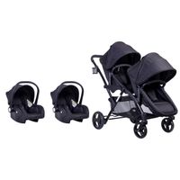Coche Duo Travel System Géminis Black