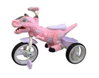 Triciclo Infantil Dino Rex Con Luz y Bluetooth Pink