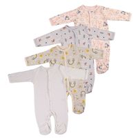 Pack de 4 Pijamas Bebés 0-3M