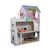 Casa de Muñecas + Muebles Madera Montessori Princesas