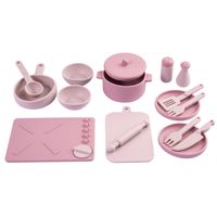 Cocina de Juguete Montessori Silicona Rosada