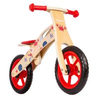 Bicicleta De Equilibrio Aprendizaje Madera Océano Rojo Bebesit