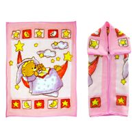 Saco con Broche Oso Rosa Bebesit