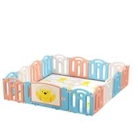 Corral de juegos didáctico +Alfombra Antigolpes 120x120x48cm