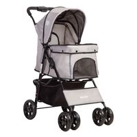 Coche Mascotas Plegable 1 Perro Gato Gris BeePet by Bebesit