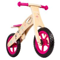 Bicicleta De Equilibrio Aprendizaje Madera Flamenco Rosa Bebesit
