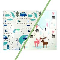 Alfombra Antigolpes Plegable 180X200 Auto y Montaña Bebesit