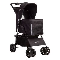 Coche Mascota Plegable Pro Perro Gato Negro BeePet Bebesit