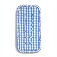 Cojín Universal Coche Paseo Diseño Cuadros Celeste 40 x80 cm