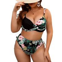 Bikini tiro alto copa straps plus size colores