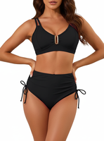 Bikini tiro alto mujer Victoria Straps negro