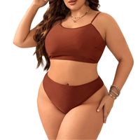 Bikini 3 Piezas con Minifalda Pareo (Color Terracota)