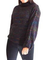 Chaleco mujer lana reciclada jaspeado manga englobada colores