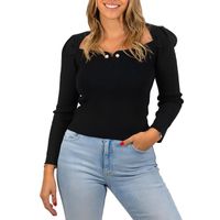 Sweater  básico manga princesa colores