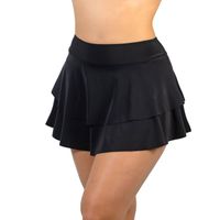 Falda short traje de baño parte de abajo doble mujer