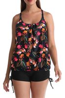 Tankini Traje De Baño Short Tiro Alto Sport Colores