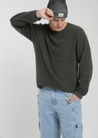 Polera Manga Larga Algodón Waffle Hombre