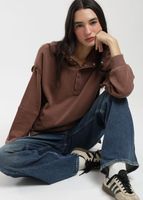 Polerón Algodón Half Snaps Murta Mujer