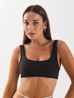 Top de Bikini Daikiri Mujer Deportivo Ajustable Negro Filtro UV50+