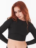 Polera Surf Daikiri Mujer Manga Larga Espalda Abierta Negro Filtro UV50+