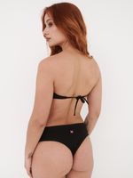 Bikini Daikiri Mujer Strapless Calzón Sin Costuras Negro Filtro UV50+