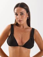 Top de Bikini Daikiri Mujer Triángulo Ancho Negro Filtro UV50+