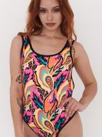 Traje de Baño Daikiri Mujer Baywatch Clásico Flores Negro Flúor Filtro UV50+