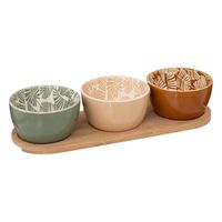 Set de Aperitivo con 3 Posillos y Tabla de Bamboo SecretDeGourmet
