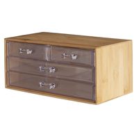 Organizador de Bamboo con 4 Cajones para Escritorio DAY