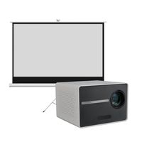 Proyector Portátil Halo 9000lm + Telón Manual 100"" LEVO