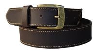 Cinturón Cuero Café S Costura Hecho a Mano Raiquen
