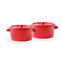 Set 2 Fuentes de Cerámica para Horno Roja Simplit