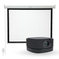 Proyector Portátil Lumix 9000lm + Telón Eléctrico 80"" LEVO