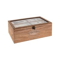 Costurero de Madera Oria con Tapa de Vidrio Atmosphera