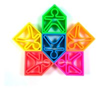 Set De 6 Personas Y 6 Casas De Colores Dëna