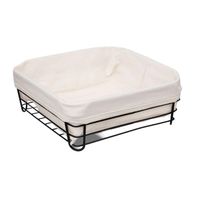 Panera Cuadrada Metal Y Lona 25X25X10 Cm 5Five