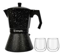 Pack Cafetera Italiana 12 Tazas + Set 2 Tazas Expreso 80 ml