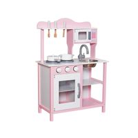 Cocina de Juguete Infantil Niños Madera Rosada con Acc Bandú