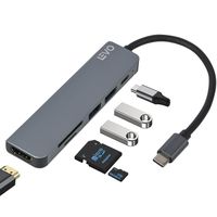 Hub USB-C Adaptador Multipuerto 6 en 1 Macbook Windows LEVO