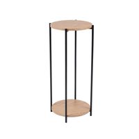 Mesa Auxiliar Redonda para Decoración Metal y MDF Day