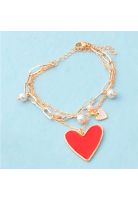 Pulsera Doble 19v69 Dorado Mujer STB039