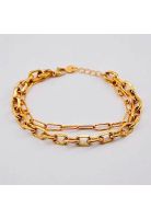 Pulsera Doble  19v69 Dorado Mujer STB206