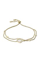 Pulsera Doble Fossil Dorado Mujer