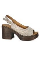 Sandalia Cuero Yanil Beige Print